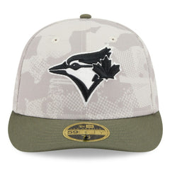 Toronto Blue Jays 2025 Armed Forces Day Low Profile 59FIFTY Fitted Hat Light Beige/Olive