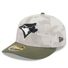 Toronto Blue Jays 2025 Armed Forces Day Low Profile 59FIFTY Fitted Hat Light Beige/Olive
