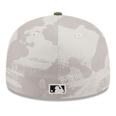 Colorado Rockies 2025 Armed Forces Day Low Profile 59FIFTY Fitted Hat Light Beige/Olive