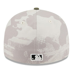 Los Angeles Angels 2025 Armed Forces Day Low Profile 59FIFTY Fitted Hat Light Beige/Olive