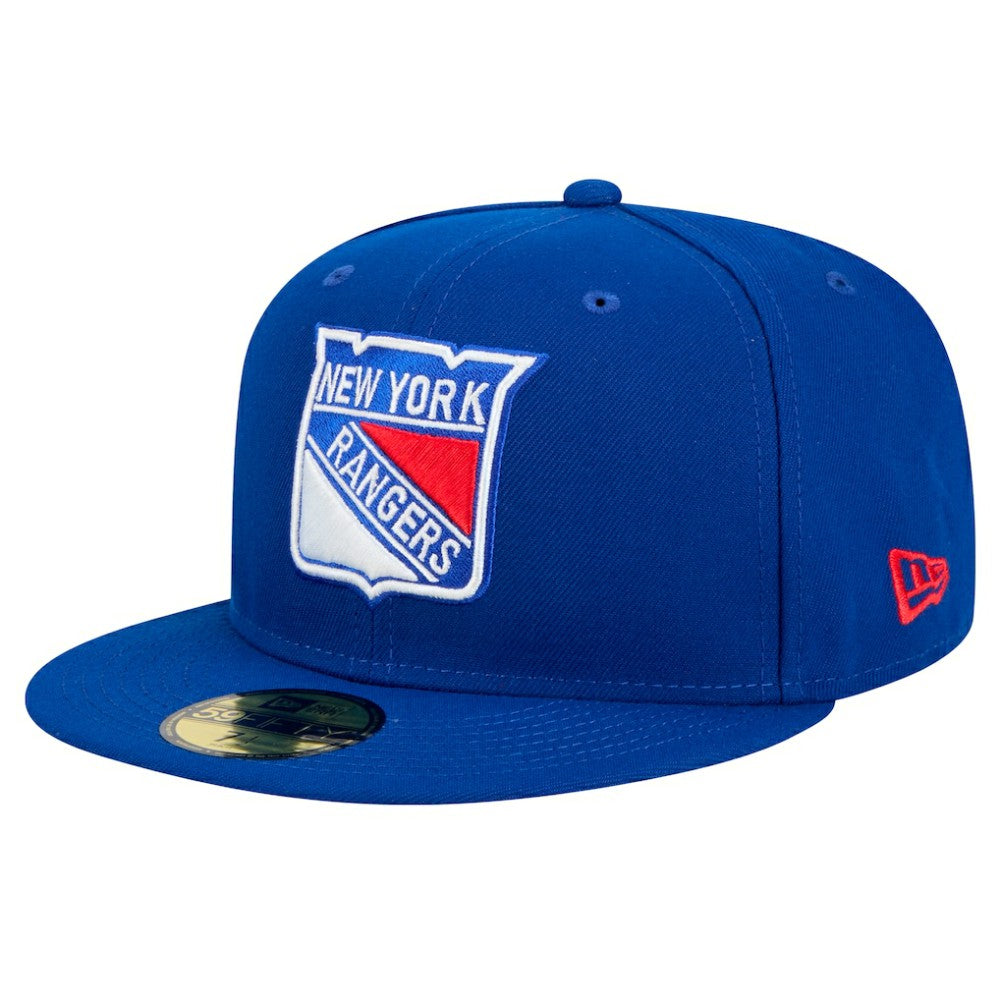 New York Rangers New Era Core 59FIFTY Fitted Hat - Blue Hats
