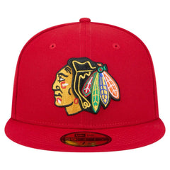 Chicago Blackhawks New Era Core 59FIFTY Fitted Hat - Red Hats