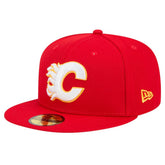Calgary Flames New Era Core 59FIFTY Fitted Hat - Red Hats