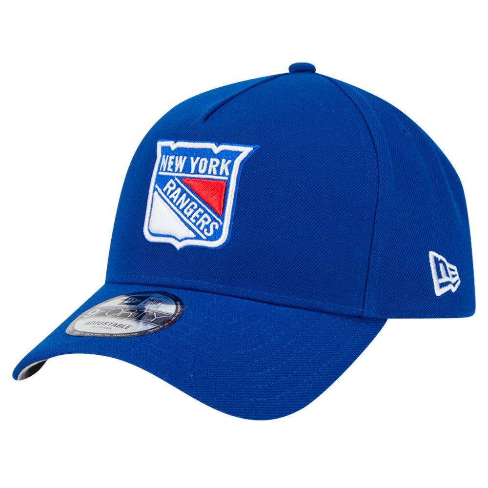 New York Rangers New Era Core A-Frame 9FORTY Adjustable Hat - Blue Hats