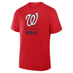 Washington Nationals Clubhouse Legacy Side Swipe T-Shirt Red