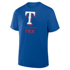 Texas Rangers Clubhouse Legacy Side Swipe T-Shirt Royal