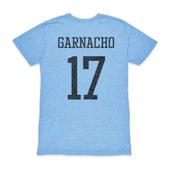Alejandro Garnacho Argentina National Team 1863FC Player Vintage Tri-Blend T-Shirt for sale - Light Blue
