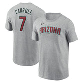 Corbin Carroll Arizona Diamondbacks Fuse Name & Number T-Shirt Heather Gray
