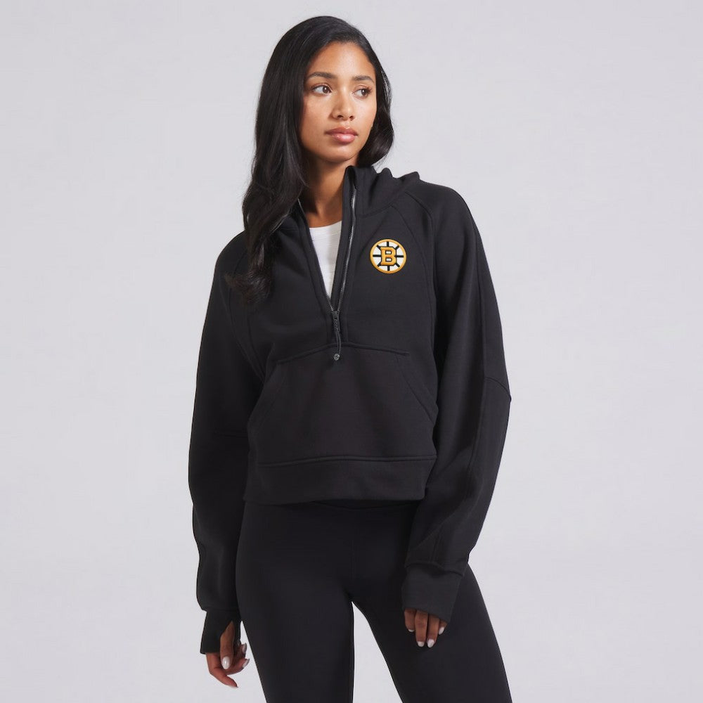 Boston Bruins lululemon Women's Scuba Oversized Half-Zip Hoodie - Black Hoodies