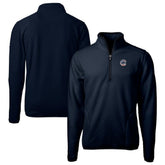 Chicago Cubs Cutter & Buck Big & Tall Americana Cascade Eco Fleece Quarter-Zip Jacket Navy