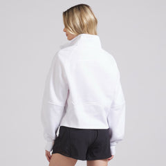 Chicago Blackhawks lululemon Women's Scuba Oversized Half Zip Top - White Tops