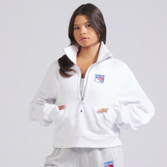 New York Rangers lululemon Women's Scuba Oversized Half Zip Top - White Tops