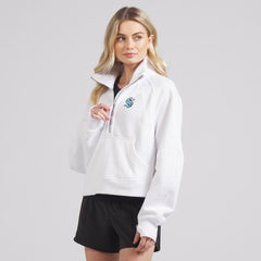 Seattle Kraken lululemon Women's Scuba Oversized Half Zip Top - White Tops