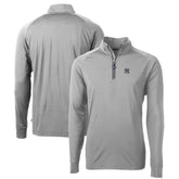 New York Yankees Cutter & Buck Big & Tall Adapt Eco Knit Stretch Recycled Quarter-Zip Pullover Top Gray