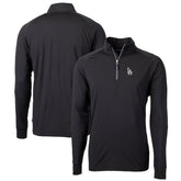Los Angeles Dodgers Cutter & Buck Big & Tall Adapt Eco Knit Stretch Recycled Quarter-Zip Pullover Top Black
