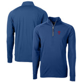 Philadelphia Phillies Cutter & Buck Big & Tall Adapt Eco Knit Stretch Recycled Quarter-Zip Pullover Top Blue