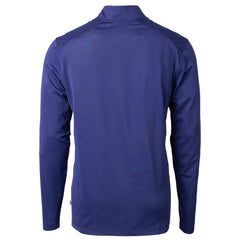 Kansas City Royals Cutter & Buck Virtue Eco Pique Micro Stripe Recycled Quarter-Zip Pullover Top Royal