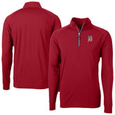 Detroit Tigers Cutter & Buck Patriotic Logo Adapt Eco Knit Stretch Recycled Quarter-Zip Pullover Top Red