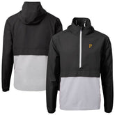 Pittsburgh Pirates Cutter & Buck Charter Eco Recycled Half-Zip Anorak Jacket Black