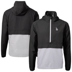 Los Angeles Dodgers Cutter & Buck Charter Eco Recycled Half-Zip Anorak Jacket Black