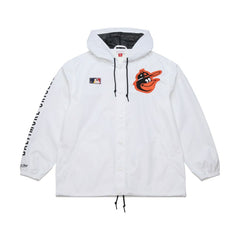 Baltimore Orioles Vintage Full-Snap Hooded Coaches Jacket White