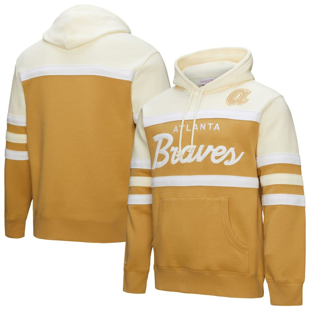 Atlanta Braves Head Coach Pullover Hoodie Tan/Cream