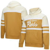 Cincinnati Reds Head Coach Pullover Hoodie Tan/Cream