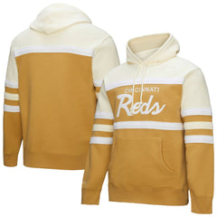 Cincinnati Reds Head Coach Pullover Hoodie Tan/Cream