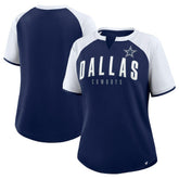 Dallas Cowboys Women's Height Advantage T-Shirt - Navy/White for sale