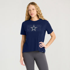 Dallas Cowboys Women's Line Em Up T-Shirt - Navy cheap