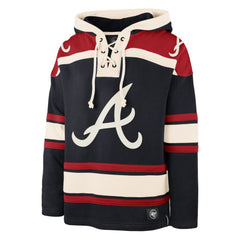Atlanta Braves Superior Lacer Pullover Hoodie Navy