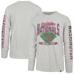 Washington Nationals Fair Ball Franklin Long Sleeve T-Shirt Gray