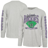 Colorado Rockies Fair Ball Franklin Long Sleeve T-Shirt Gray