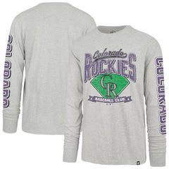 Colorado Rockies Fair Ball Franklin Long Sleeve T-Shirt Gray