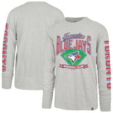 Toronto Blue Jays Fair Ball Franklin Long Sleeve T-Shirt Gray
