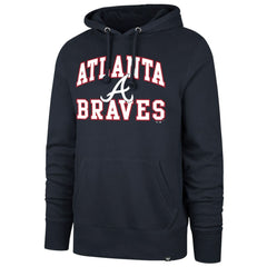Atlanta Braves Velocity Headline Pullover Hoodie Navy