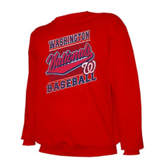 Washington Nationals Stitches Lightweight Crew Sweatshirt Red