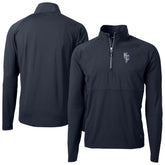 Kansas City Royals Cutter & Buck Adapt Eco Knit Hybrid Recycled Quarter-Zip Pullover Top Navy