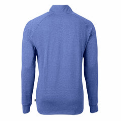 Kansas City Royals Cutter & Buck Adapt Eco Knit Heather Quarter-Zip Pullover Top Heather Blue