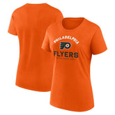 Philadelphia Flyers Logo Athletic Women's Unrivaled T-Shirt - Orange T-shirts