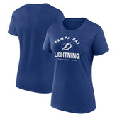 Tampa Bay Lightning Logo Athletic Women's Unrivaled T-Shirt - Blue T-shirts