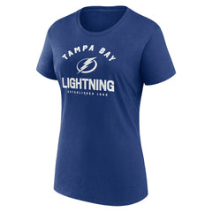 Tampa Bay Lightning Logo Athletic Women's Unrivaled T-Shirt - Blue T-shirts