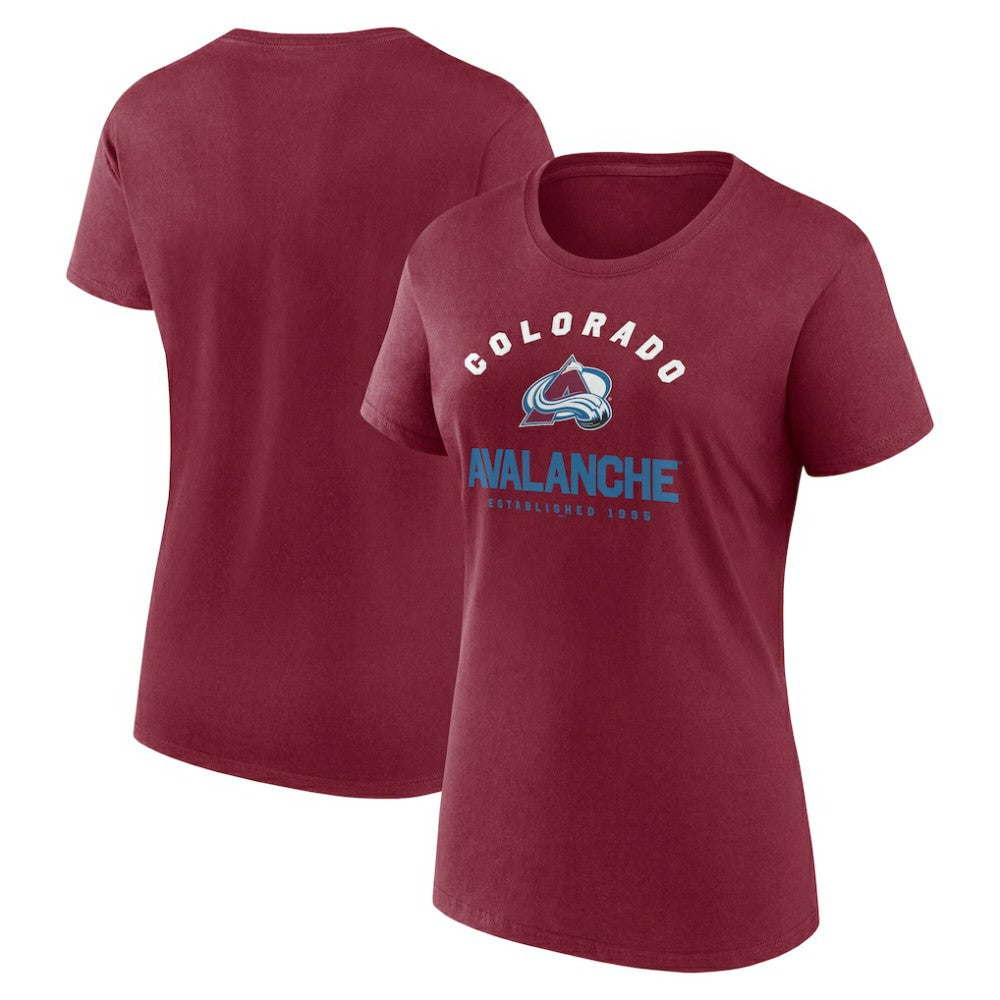 Colorado Avalanche Logo Athletic Women's Unrivaled T-Shirt - Burgundy T-shirts