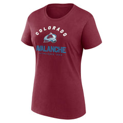 Colorado Avalanche Logo Athletic Women's Unrivaled T-Shirt - Burgundy T-shirts