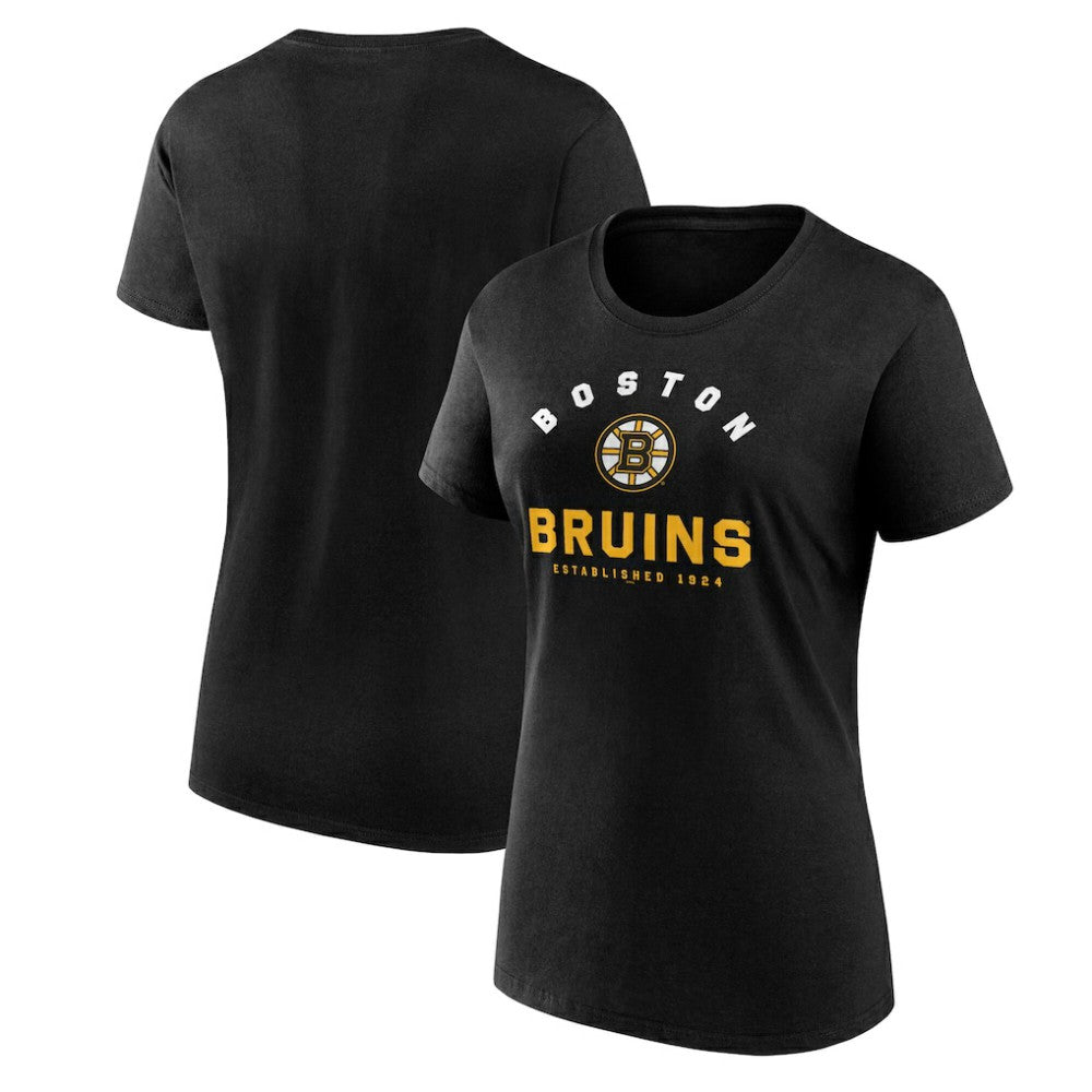 Boston Bruins Logo Athletic Women's Unrivaled T-Shirt - Black T-shirts