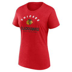 Chicago Blackhawks Logo Athletic Women's Unrivaled T-Shirt - Red T-shirts