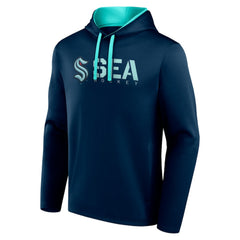 Seattle Kraken Logo Athletic Head Start Pullover Hoodie - Navy Hoodies