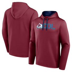 Colorado Avalanche Logo Athletic Head Start Pullover Hoodie - Burgundy Hoodies
