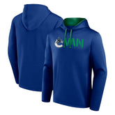 Vancouver Canucks Logo Athletic Head Start Pullover Hoodie - Blue Hoodies