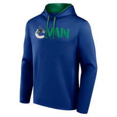 Vancouver Canucks Logo Athletic Head Start Pullover Hoodie - Blue Hoodies